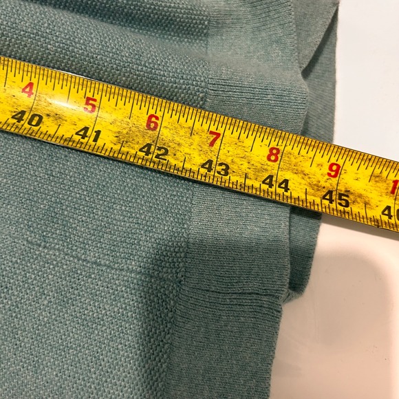 Garnet Hill Cotton Cashmere Wrap Cardigan Robe Blue Womens Medium Kimono Mature - Picture 8 of 12